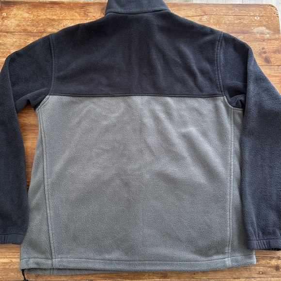 Columbia Fleece Full Zipper Long Sleeve Cozy Warm Jacket Black/Gray Men’s XL EUC - Picture 9 of 11